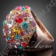 Кольцо Gorgeous 18K Rose Gold Plated Multicolour SWA ELEMENTS Austrian Crystal Ring